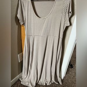 Target the nines by Hatch NWT black and taupe striped dress